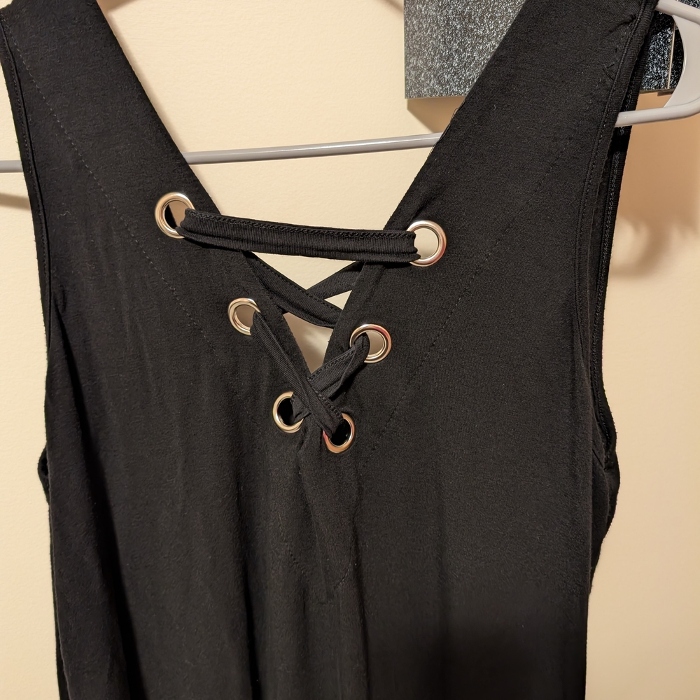 Reitmans Black Maxi Dress with Lace-Up Detail - Picture 2 of 4